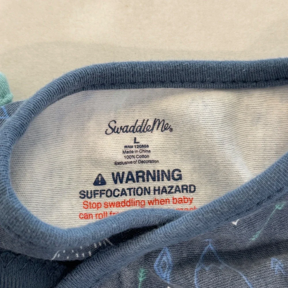 SwaddleMe Adjustable Baby Swaddle Wrap Bundle Kids Large Blue Green Lot of 5 5pk
